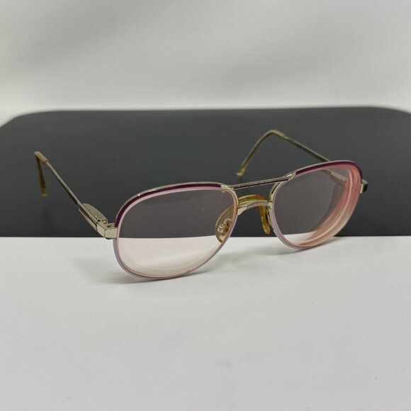 Vintage SWANK Frame Gold Pink Violet very small Aviator 656 882 Rare 50 [] 16 - Picture 2 of 13